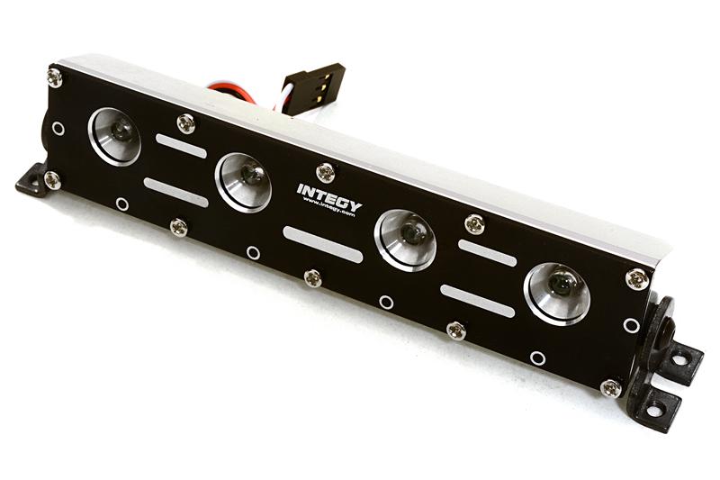 C26889SILVER Realistic Roof Top LED Light Bar w/Metal Housing 125x18x27mm for 1/10, 1/8 & 1/5 - Image 1