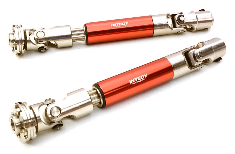 C26890RED Billet Machined Stainless Steel Center Drive Shafts for Axial 1/10 SCX-10 - Image 1