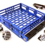 Realistic 1/10 Scale Alloy Luggage Tray 125x106x24mm with 4 LED Spot Light Set
