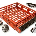 Realistic 1/10 Scale Alloy Luggage Tray 125x106x24mm with 4 LED Spot Light Set