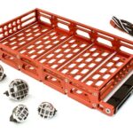 Realistic 1/10 Scale Alloy Luggage Tray 192x106x24mm with 4 LED Spot Light Set