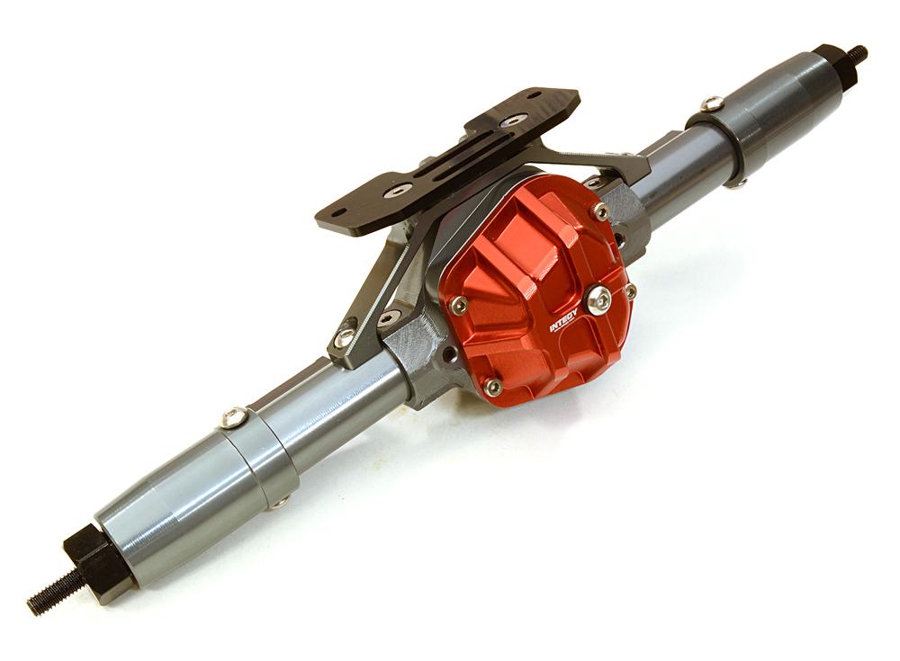 C26902GUN Complete Billet Machined T9 Rear Axle for Axial 1/10 SCX-10 Dingo, Honcho & Jeep - Image 1