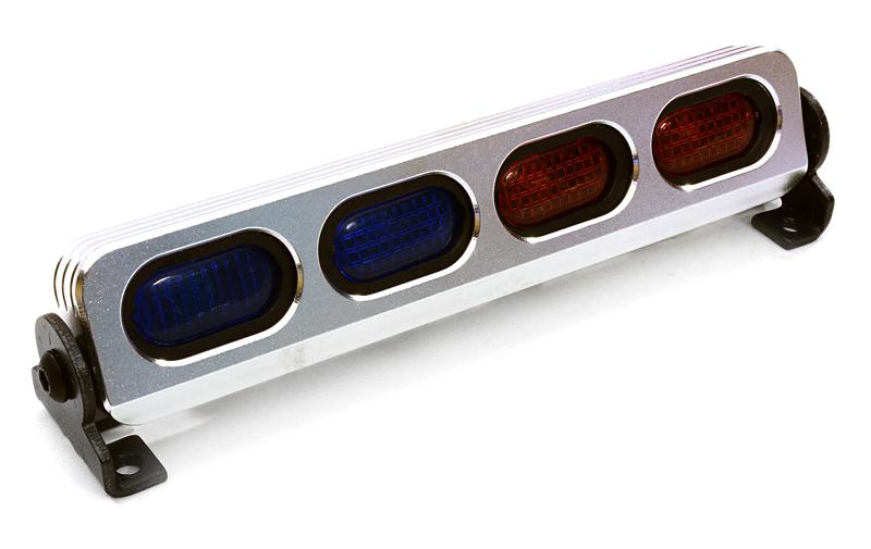 C26912BLUERED Realistic Roof Top SMD LED Light Bar 107x18x24mm for 1/10 Scale Crawler - Image 1