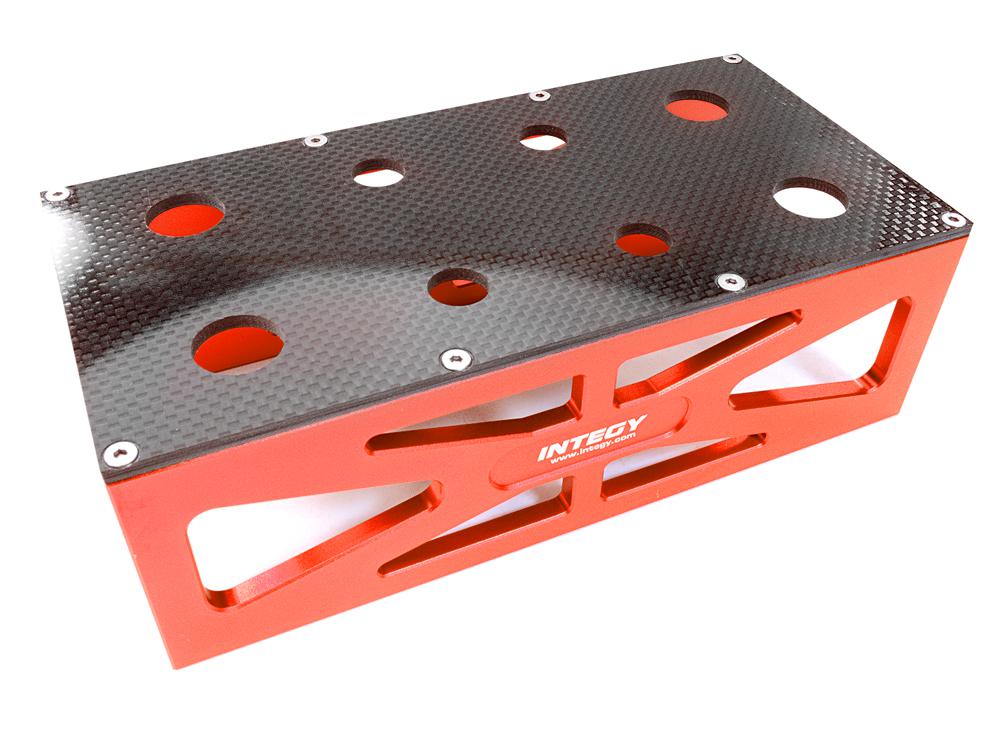 C26919RED Alloy HD Composite On-Road Car Stand Workstation for 1/10 & 1/8 Size 198x98x63mm - Image 1