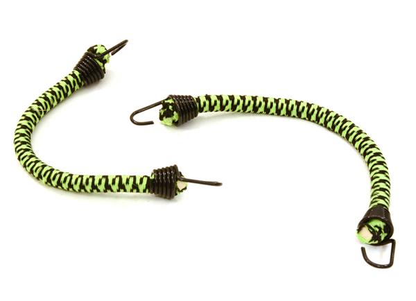 C26930BLACKGREEN 1/10 Model Scale 4x100mm Bungee Elastic Cord Strap w/ Hooks for Off-Road Crawler - Image 1