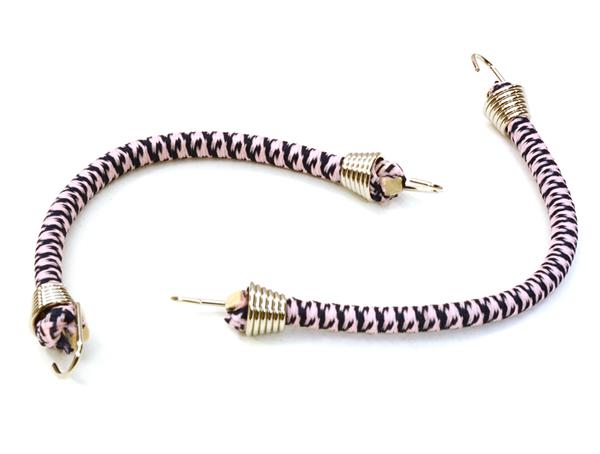 C26930CHROMEPINK 1/10 Model Scale 4x100mm Bungee Elastic Cord Strap w/ Hooks for Off-Road Crawler - Image 1