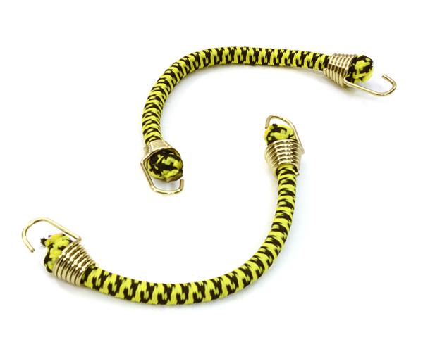 C26930GOLDYELLOW 1/10 Model Scale 4x100mm Bungee Elastic Cord Strap w/ Hooks for Off-Road Crawler - Image 1