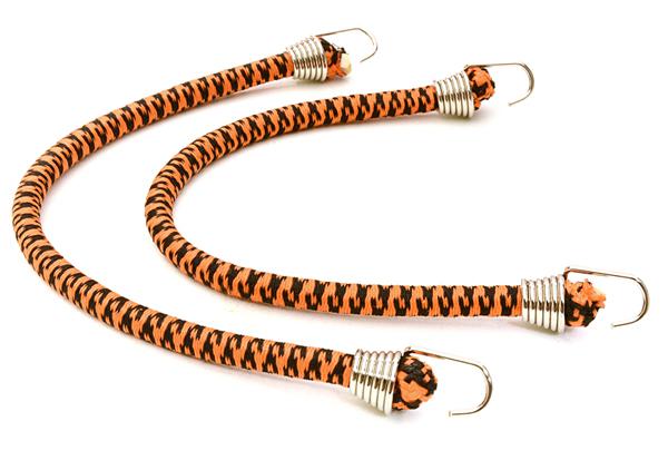 C26931CHROMEORANGE 1/10 Model Scale 4x150mm Bungee Elastic Cord Strap w/ Hooks for Off-Road Crawler - Image 1