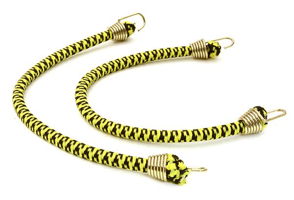 C26931GOLDYELLOW 1/10 Model Scale 4x150mm Bungee Elastic Cord Strap w/ Hooks for Off-Road Crawler - Image 1