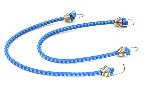 C26933CHROMEBLUE 1/10 Model Scale 3x150mm Bungee Elastic Cord Strap w/ Hooks for Off-Road Crawler - Image 1