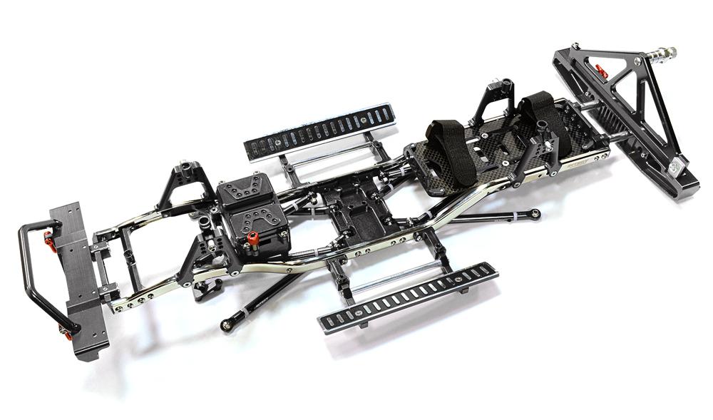 C26936BLACK Steel Ladder Frame Chassis Kit w/ Hop-up Combo for SCX-10, Dingo, Honcho & Jeep - Image 1