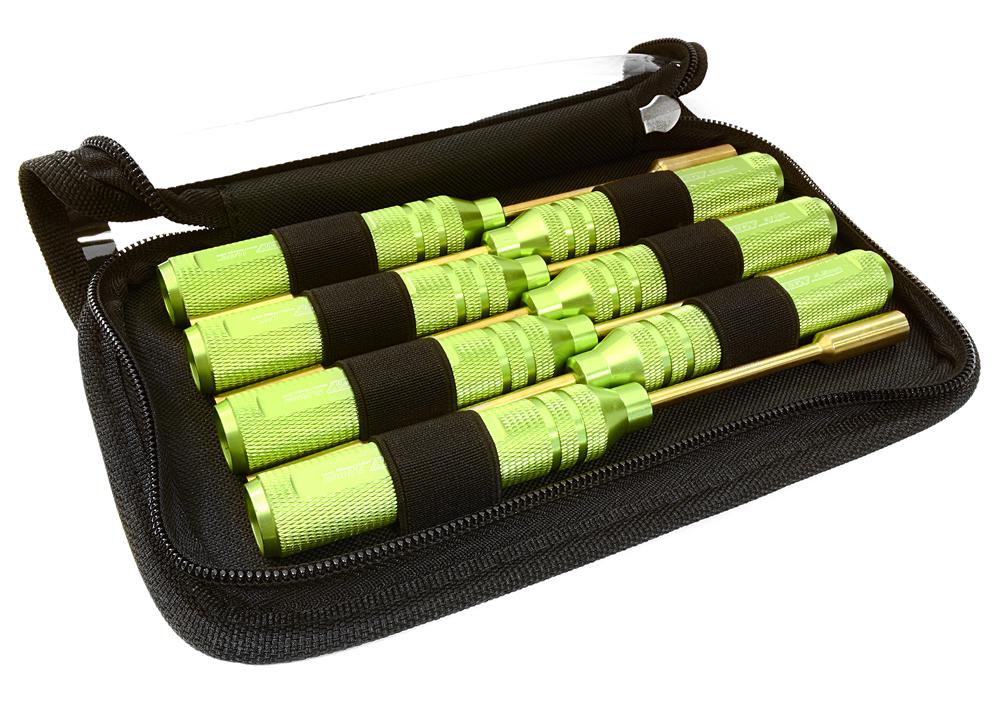 C26938GREEN ProGrip Hex Nut Driver Set 4.5, 5, 5.5, 7mm & 3/16, 1/4, 11/32 Size (used) - Image 1
