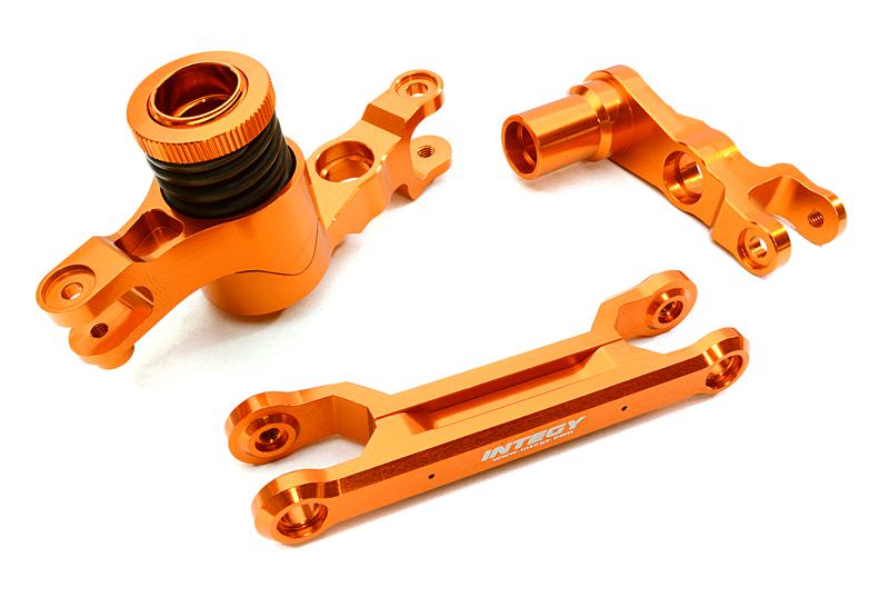 C26944ORANGE Billet Machined Steering Bellcrank Set for Traxxas X-Maxx 4X4 7746 - Image 1