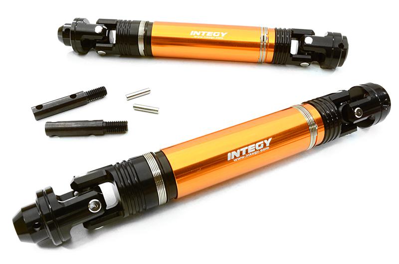C26952ORANGE Machined Alloy Universal Drive Shafts for Traxxas 1/10 E-Revo & E-Maxx 5451X - Image 1