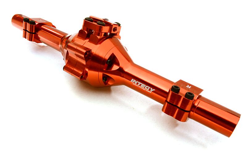 C26956RED Billet Machined Rear Axle Housing Kit for Vaterra Twin Hammers 1.9 Rock Racer - Image 1