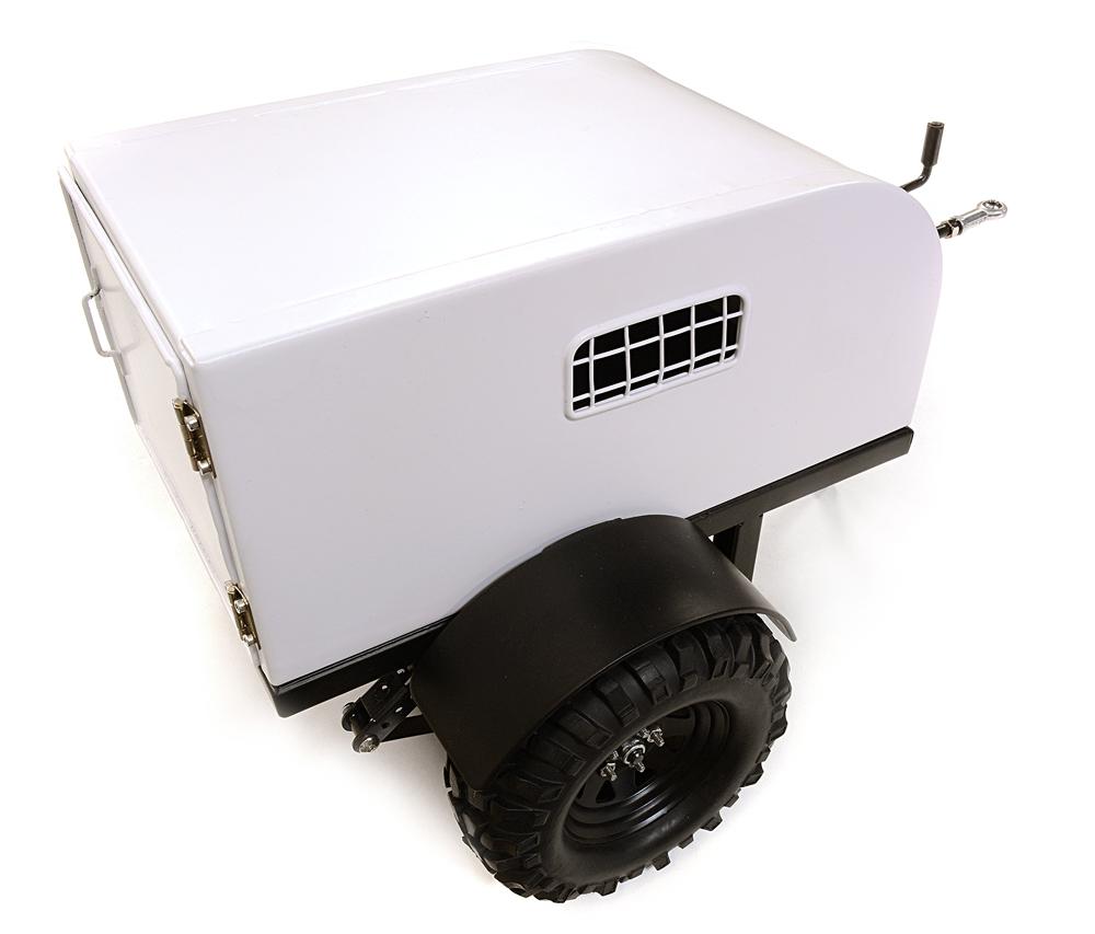 C26976 Realistic Leaf Spring 1/10 Size Enclosed Trailer for Scale Crawler Truck - Image 1