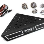 Roof Top Alloy Armor Protection Plate w/ Lights for 1/10 Scale Crawler (W=148mm)