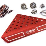 Roof Top Alloy Armor Protection Plate w/ Lights for 1/10 Scale Crawler (W=148mm)