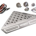 Roof Top Alloy Armor Protection Plate w/ Lights for 1/10 Scale Crawler (W=148mm)