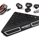 Roof Top Alloy Armor Protection Plate w/ Lights for 1/10 Scale Crawler (W=148mm)