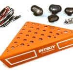 Roof Top Alloy Armor Protection Plate w/ Lights for 1/10 Scale Crawler (W=148mm)