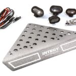 Roof Top Alloy Armor Protection Plate w/ Lights for 1/10 Scale Crawler (W=148mm)