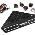 Roof Top Alloy Armor Protection Plate w/ Lights for 1/10 Scale Crawler (W=148mm)