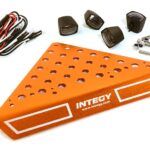 Roof Top Alloy Armor Protection Plate w/ Lights for 1/10 Scale Crawler (W=148mm)