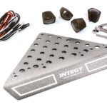 Roof Top Alloy Armor Protection Plate w/ Lights for 1/10 Scale Crawler (W=148mm)