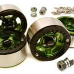 1.9 Size Machined High Mass Wheel (4) w/14mm Offset Hubs for 1/10 Scale Crawler