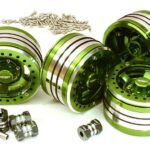 2.2x1.5-in. Machined High Mass Wheel (4) w/14mm Offset Hubs for 1/10 Crawler