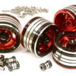 2.2x1.5-in. Machined High Mass Wheel (4) w/14mm Offset Hubs for 1/10 Crawler