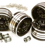 2.2x1.5-in. Machined High Mass Wheel (4) w/14mm Offset Hubs for 1/10 Crawler