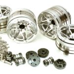 2.2x1.75-in. Machined High Mass Wheel (4) w/14mm Offset Hubs for 1/10 Crawler