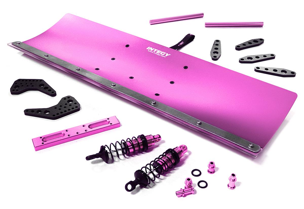 C27045PURPLE Alloy Machined Snowplow Kit for Axial 1/8 Yeti XL Rock Racer Buggy - Image 1