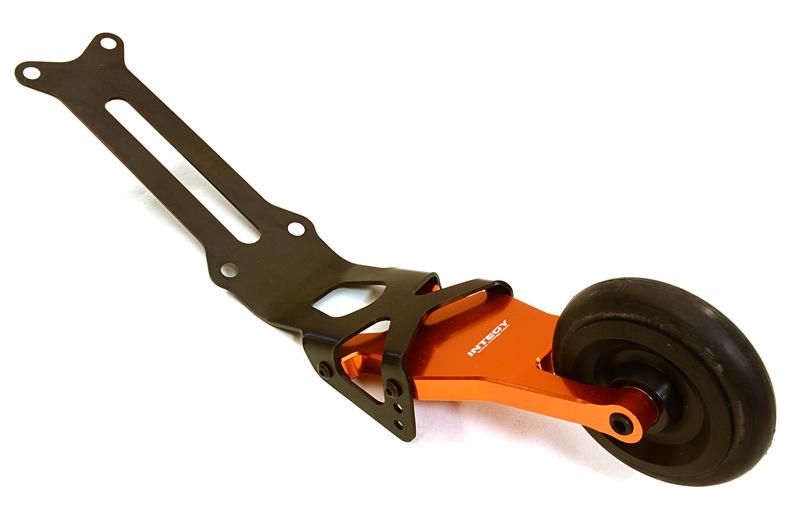 C27054ORANGE Billet Machined Wheelie Bar Kit for Traxxas X-Maxx 4X4 - Orange - Image 1