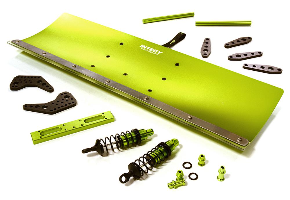 C27056GREEN Alloy Machined Snowplow Kit for Traxxas 1/10 Stampede 4X4 Slash 4X4 - Image 1