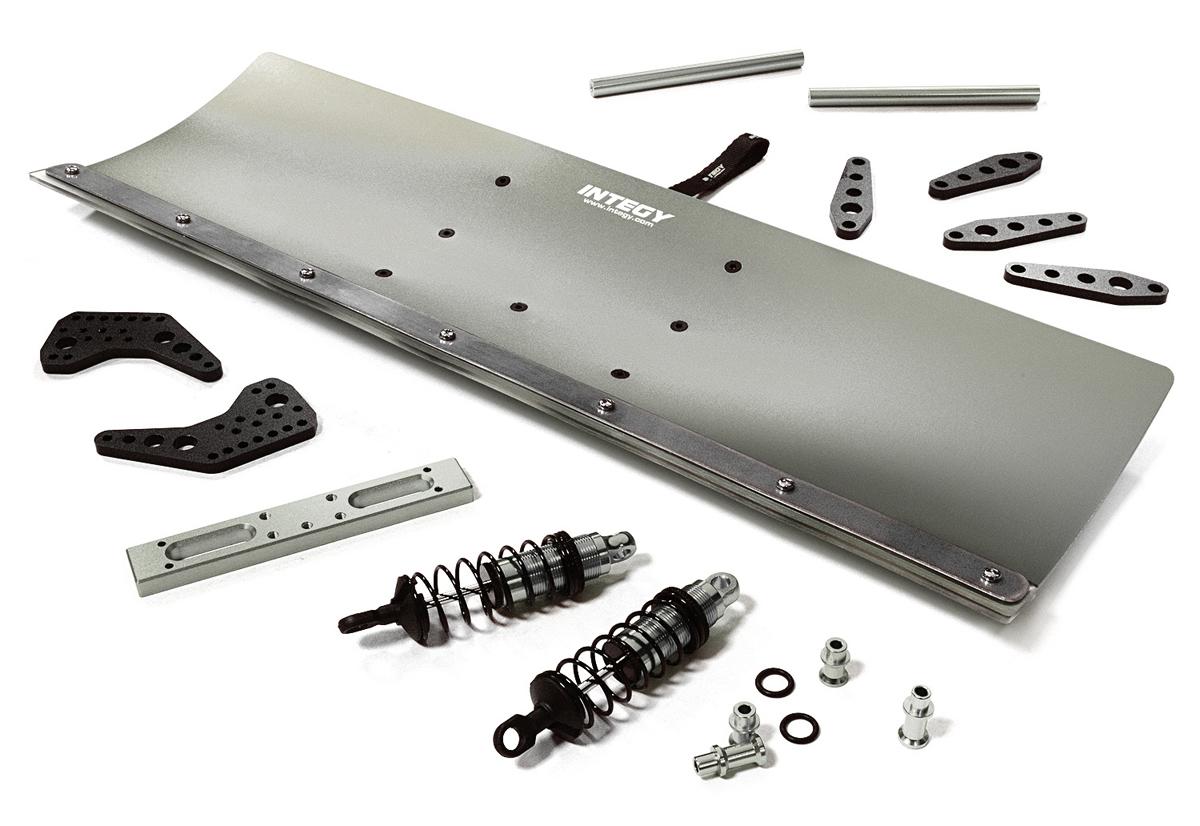 C27059GREY Alloy Machined Snowplow Kit for Traxxas 1/10 Scale E-Maxx Brushless - Image 1