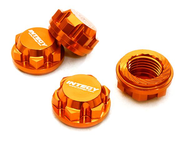 C27073ORANGE Billet Machined 17mm Hex Wheel Nuts (4) for Traxxas X-Maxx 4X4 7758 - Image 1