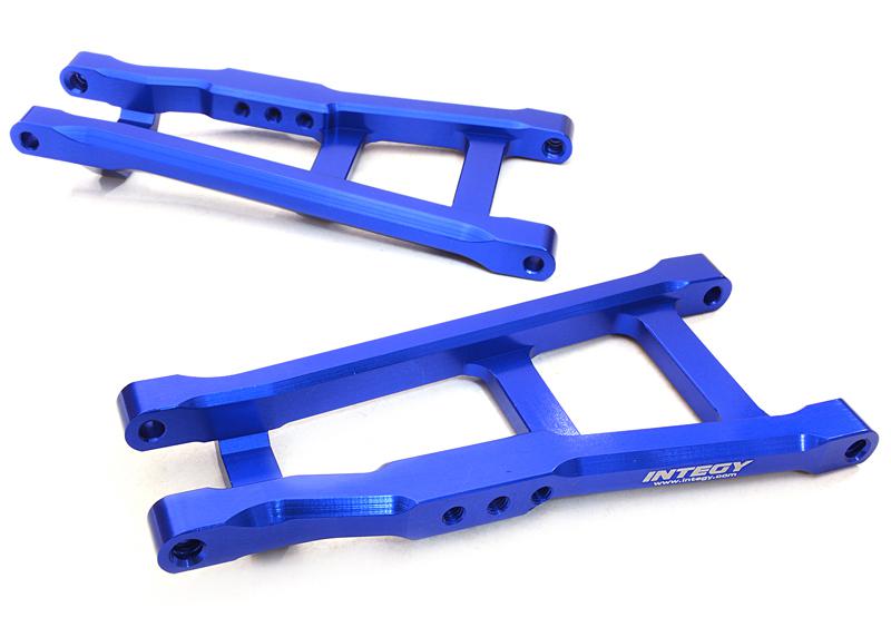 C27080BLUE Billet Machined Rear Lower Arms for Traxxas 1/10 Rustler 2WD, Stampede 2WD 3655X - Image 1
