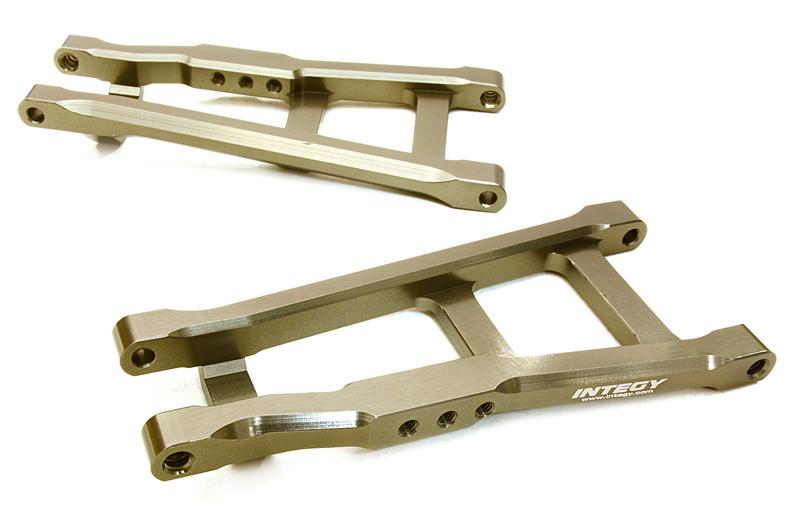 C27080GREY Billet Machined Rear Lower Arms for Traxxas 1/10 Rustler 2WD, Stampede 2WD 3655X - Image 1