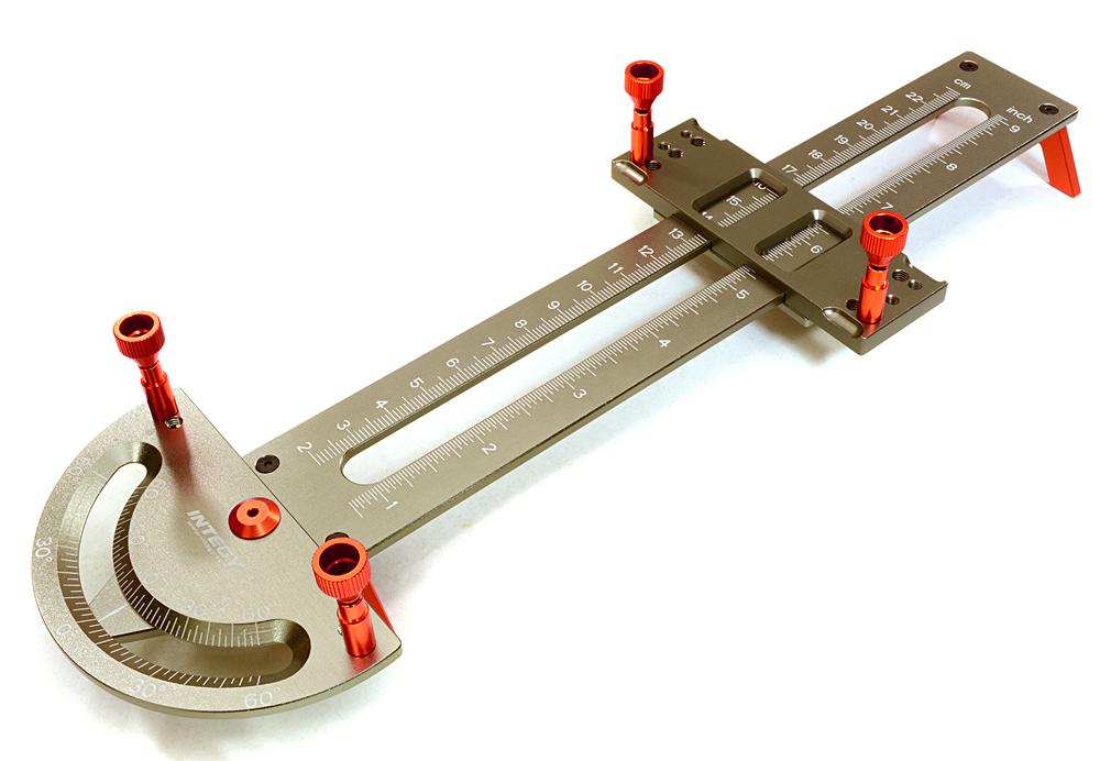 C27082RED Red Links, Push Rods & Shocks Matching Tool 34-220mm for 1/10, 1/8 & 1/5 Scale - Image 1
