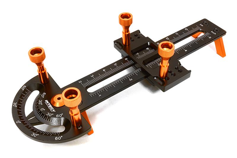 C27083ORANGE Links, Push Rods & Shocks Matching Tool 28-122mm for 1/18, 1/16 & 1/10 Scale - Image 1