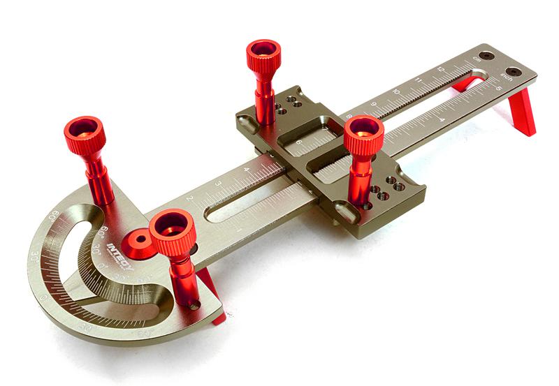 C27084RED Red Links, Push Rods & Shocks Matching Tool 28-122mm for 1/18, 1/16 & 1/10 Scale - Image 1