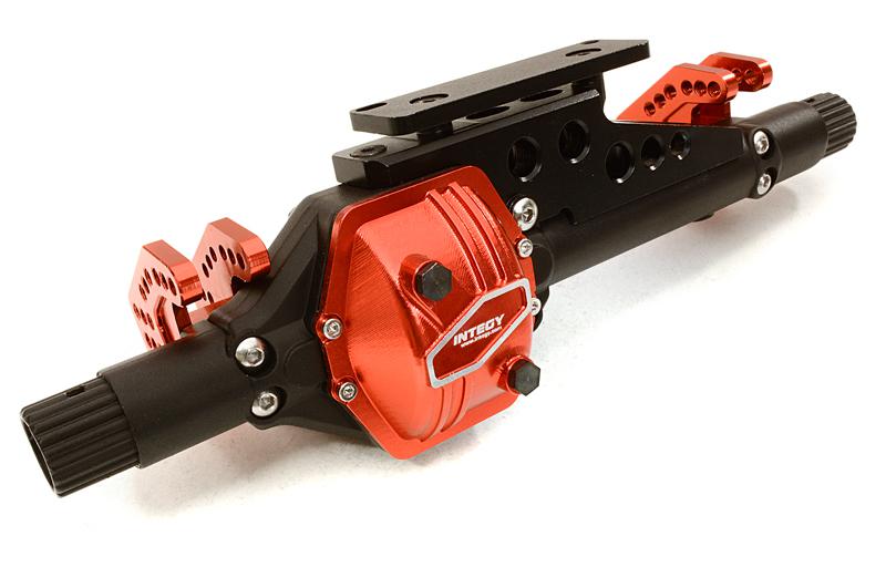 C27089BLACKRED Metal Rear Axle Housing Kit for Axial 1/10 Wraith 2.2 & RR10 Bomber 4WD - Image 1
