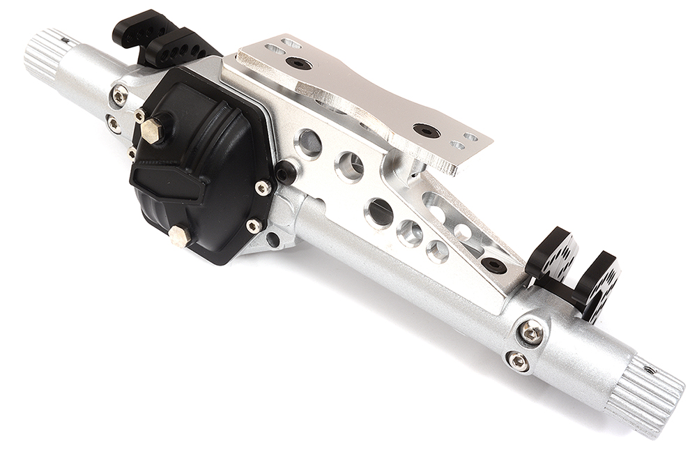 C27089SILVERBLACK Metal Rear Axle Housing Kit for Axial 1/10 Wraith 2.2 & RR10 Bomber 4WD - Image 1