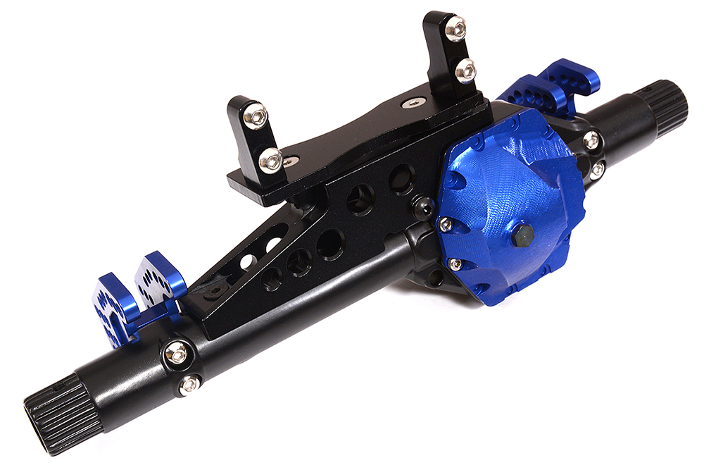 C27090BLACKBLUE Metal Front Axle Housing Kit for Axial 1/10 Wraith 2.2 & RR10 Bomber 4WD - Image 1