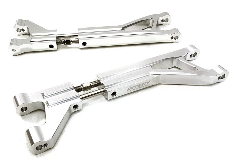 C27093SILVER Billet Machined Adjustable Upper Suspension Arms (2) for Traxxas X-Maxx 4X4 7729 - Image 1