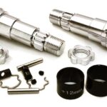 Billet Machined +12mm Ext. Stub Axles for C27070, C27071 & C27072 - Silver
