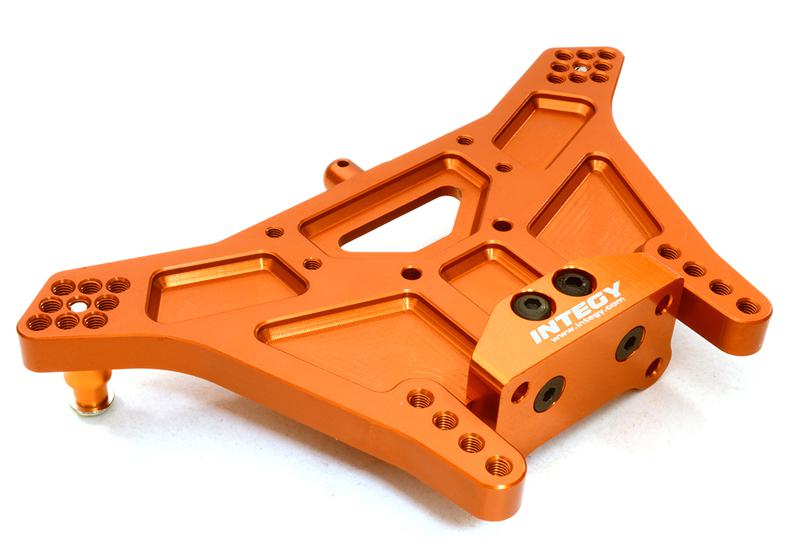 C27099ORANGE Machined Rear Shock Tower for 1/10 Rustler 2WD, Slash 2WD & Stampede 2WD 3638 - Image 1